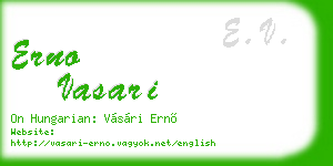 erno vasari business card