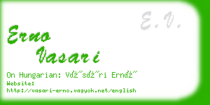 erno vasari business card